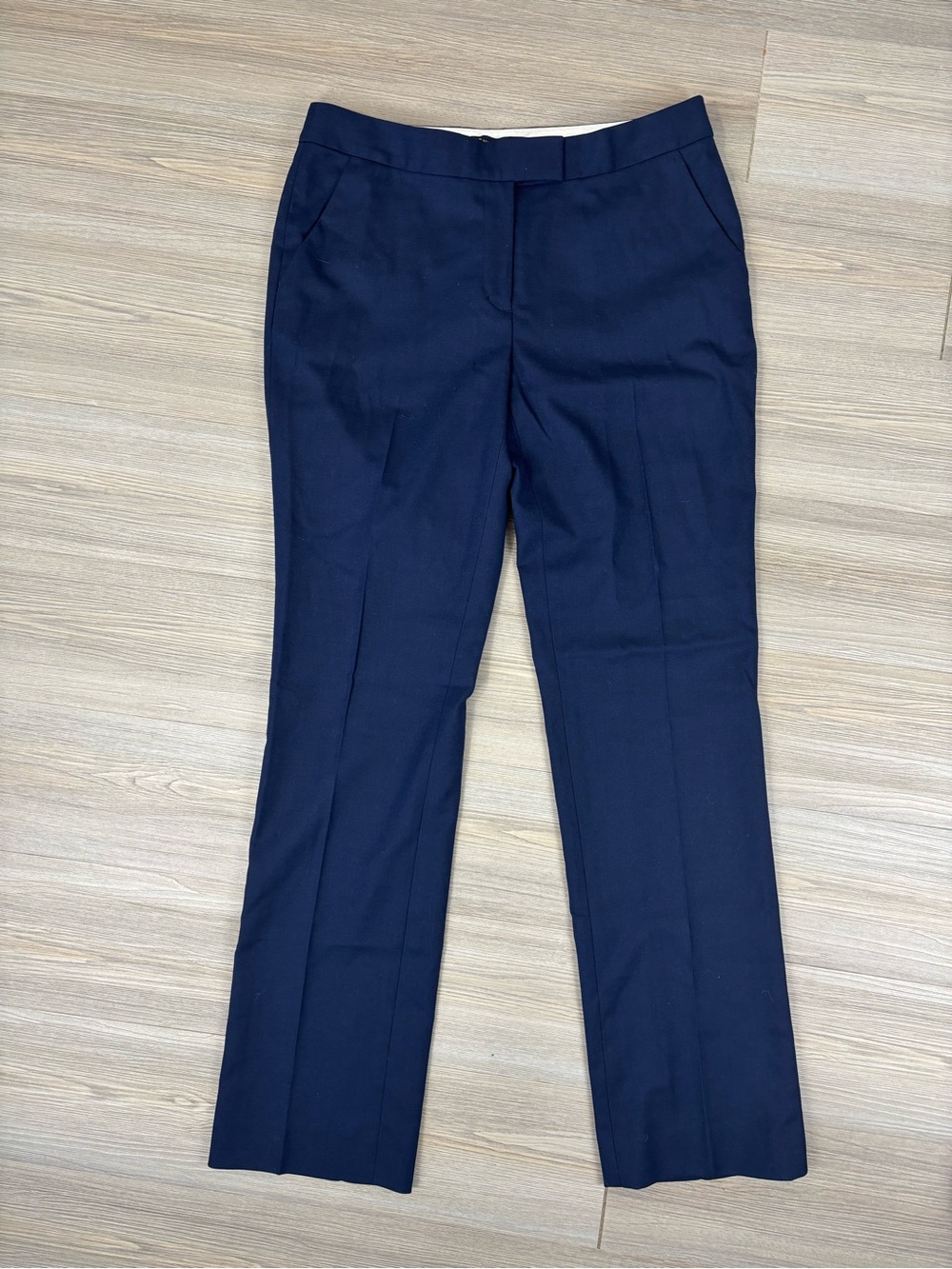 Brooks Brothers Lucia Fit Navy Tailored Straight-Leg Trousers